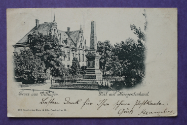 Ansichtskarte AK Gruß aus Villingen 1903 Kriegerdenkmal